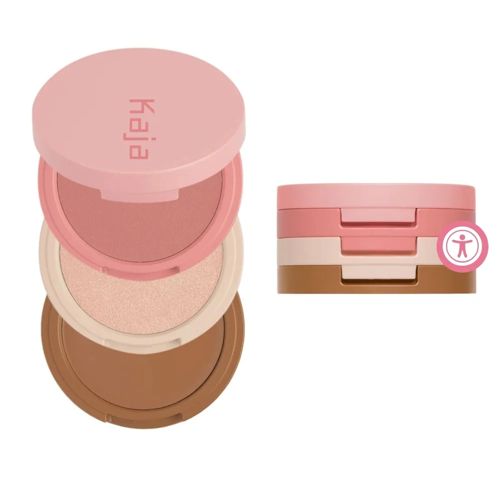 Kaja‎ Beauty Bento Blendable Sculpting Trio 01 Butter Up NIB Blush And Bronzer
